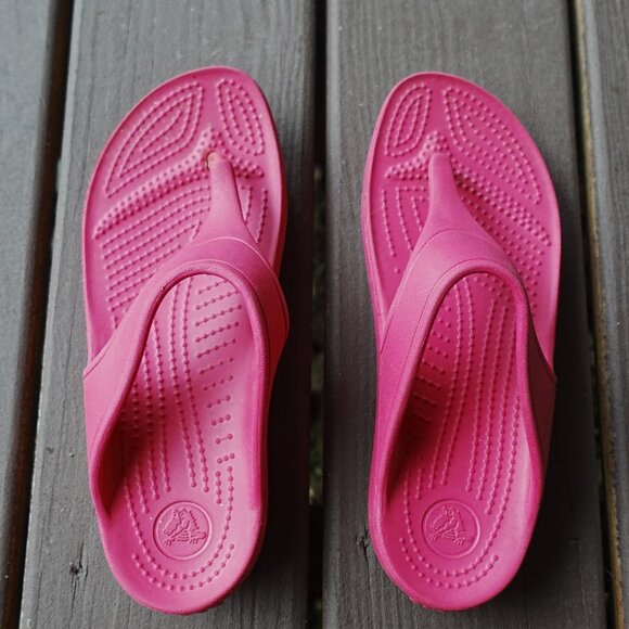 Crocs Women's Sloane Platform Flip-Flop Pink Size 7 - Picture 1 of 7